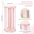 POVETIRE Bow Holder for Girls Hair Bows,Pink Hair Bow Organizer, Hair Clips Stand Hair Accessories Rack Display Decors Baby N