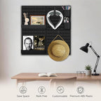 Wall Organizer Pegboard Kit, Wall Control Peg Board with 18 Pcs Accessories, 4 Pack Plastic Wall Mount Display Storage Panels