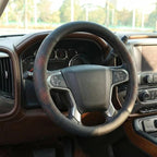 Leather Steering Wheel Cover for Chevy Silverado 1500 2500 3500, for GMC Sierra 1500 2500 3500, for Toyota RAV4 Corolla Camry