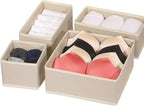 DIOMMELL 6 Pack Foldable Cloth Storage Box Closet Dresser Drawer Organizer Fabric Baskets Bins Containers Divider with Drawer
