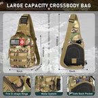 Survival Kit, 262Pcs Survival Gear and Supplies with First Aid Kit Pouch and Crossbody Bag, Emergency Kit with Tent, Camping 