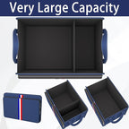 Homeve Trunk Organizer for Car, Waterproof Collapsible 3 Compartments Car Organizer, Foldable Storage for Car Accessories, Too
