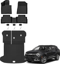 Auxko All Weather Floor Mats Cargo Mat with Backrest Mat for Kia Sportage 2023-2025 2026 Hybrid TPE Liners Accessories Guard Odorless Anti-Slip Floor Liners Trunk Tray with Back Seat Protectors