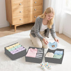 Drawer Organizer Clothes & Dresser Organizers - 12 Pack Foldable Drawer Dividers, Baby Clothes Organizer & Nursery Storage fo