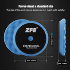 Buffing Polishing Pads, ZFE 6Pcs 5"(125mm) Waffle Foam Buffing Pads Polishing Pads Wool Pad Kit for 5Inch Backing Plate RO/DA/GA Car Polisher (7Pcs 5Inch Waffle Polishing Pad, 5 Inch (125mm))