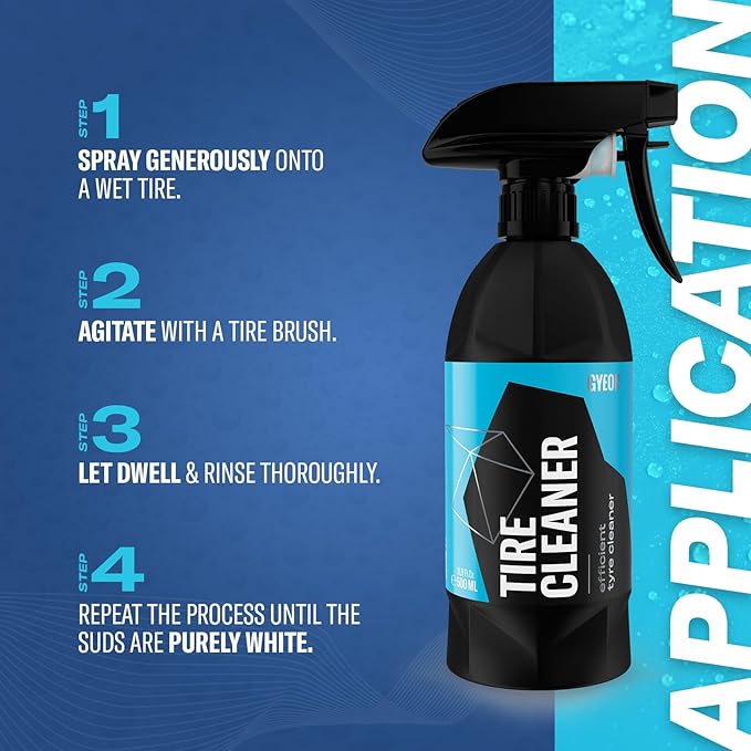 Gyeon Tire Cleaner Advanced Rubber Cleaner For Tires Trim Mats Restores Deep Clean And Preparation Removes Embedded Dirt Grim