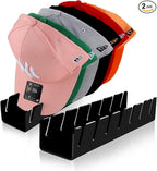 Hat Stand for Baseball Caps, 2 Pack No Install Acrylic Hat Organizer for 14 Baseball Caps Storage Organizer, Hat Racks Hat Ho