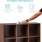 Best Choice Products 9-Cube Storage Organizer, 11in Shelf Opening, Bookcase, Display Shelf, Customizable w/ 3 Removable Back 