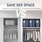 DIMJ Compression Moving Bags - Extra Large Heavy Duty Comforter Storage Bag with Window, Packing Totes with Strong Handles & 