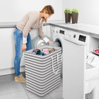 StorageRight Laundry Basket Hamper Large Collapsible Laundry Hamper with Easy Carry Handles，Freestanding Clothes Hampers for 