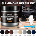 Leather Recoloring Balm - Gray Leather Repair Kit for Furniture, Leather Dye & Paint to Recolor, Restore & Repair Faded, Crac