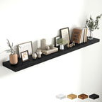 Fun Memories 72 Inch Fireplace Mantel Shelf, 10 Inch Deep Shelves for Display & Wall Storage, Rustic Wood Wall Shelf, Extra L