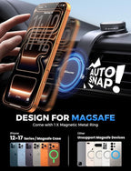 eSamcore for Magsafe Car Mount, Bendable Alloy Arm Magnetic Phone Holders for Your Car Dashboard & Windshield Vacuum Suction Cup Cell Phone Holder Fit for iPhone 17 Pro Max 16 15 14 13 12
