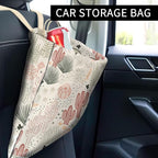 Car Trash Can, Cute Car Trash Bag, Hanging Car Organizer and Storage Bag, Trash Bin for Car Accessories, Vehicle, Travelling, Camping Colorful Cactus