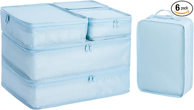 Packing cubes for Travel CALACH Luggage Organizer Bags 6 Set Packing Cubes for Suitcases Travel Essentials for Carry on Mesh 