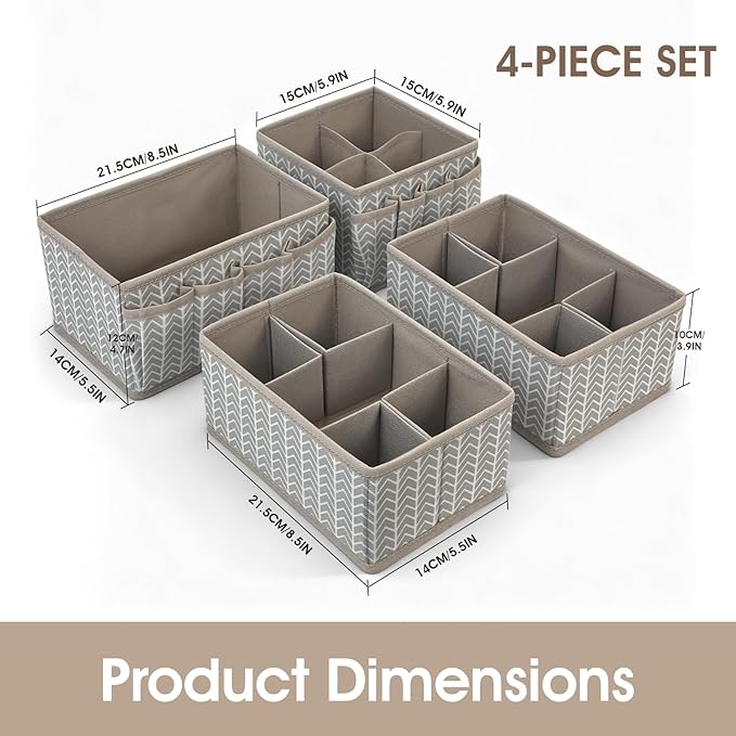 VERONLY Cosmetic Storage Bins Makeup Organizer, Adjustable Multifunction Storage Box Desk Drawer Divider for Makeup Brushes, 