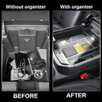 Center Console Organizer Compatible with 2019-2022 GMC Sierra/Chevy Silverado 1500 and 2020 2021-2023 Sierra/Silverado 2500HD/3500HD Accessories, Armrest Tray (Full Console w/Bucket Seats ONLY)