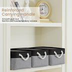 Storage Baskets for Shelves 13.8x9.8x6.7 Inch, Foldable Fabric Storage Bins with Handles, Small Storage Baskets for Organizin