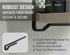 Nexu 6-Pack Metal Mesh Shelf Dividers for Closet Organization, Ultra-Stable Under-Shelf Hook Design, Matte Non-Slip Heavy Dut