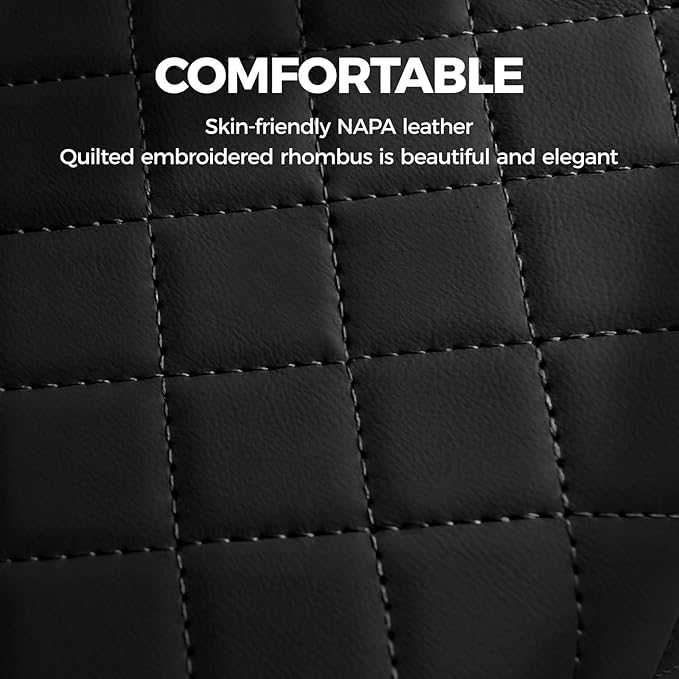 FREESOO Car Center Console Cover, Leather Armrest Cover for Car, Universal Middle Console Cushion with Storage Box, Cup Holder, Tissue Box & Phone Slot, Waterproof Interior Accessories, Black Red