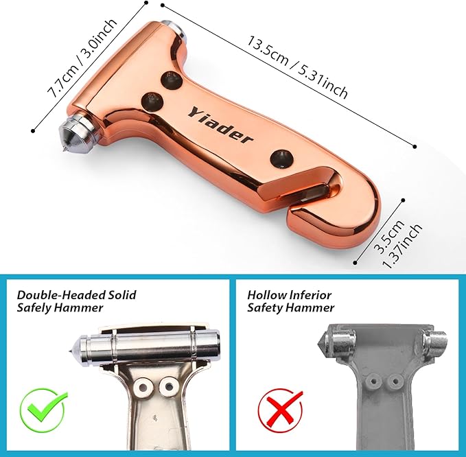 Window Breaker Seatbelt Cutter, 3-in-1 Emergency Escape Tool with Car Safety Hammer, Safety Emergency Car Escape Tool for Car