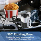 2 in 1 Car Cup Holder Expander, Adjustable Base (2.6-3.9") Dual Cup Holder Extender for Car, Universal Large Drink Holder Ada