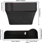 2 Pack Car Seat Gap Filler,Multifunctional PU Leather Car Storage with Cup Holder Front seat Automotive Consoles Organizers Storage Box Front Seat for Men Driver and Passenger Side (for 2 Sides)