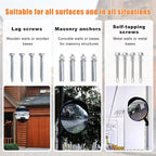 CNQLIS 24 Inch Convex Mirror Outdoor with Adjustable Wall Fixing Bracket,Blindspot Traffic Mirror for Driveway Garage Park Outdoor Wide Angle View Curved Security Blind Spot