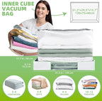TAILI Under Bed Comforters Storage Container, Save 80% Space, Large Capacity Foldable Under Bed Storage Box for Quilts Pillow