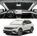 Custom Fit Windshield Sun Shade for VW Tiguan 2018-2025, Blocks UV & Heat, Front Window Sunshade Accessories, Easy Fold & Store Keep Your Car Cooler