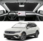 Custom Fit Windshield Sun Shade for VW Tiguan 2018-2025, Blocks UV & Heat, Front Window Sunshade Accessories, Easy Fold & Store Keep Your Car Cooler