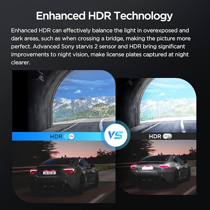 VIOFO VS1 Mini Dash Cam, 1440P/2K HDR Dashcam, STARVIS 2 Sensor, Free 32GB SD Card, 5GHz Wi-Fi Voice Control Car Dash Camera 