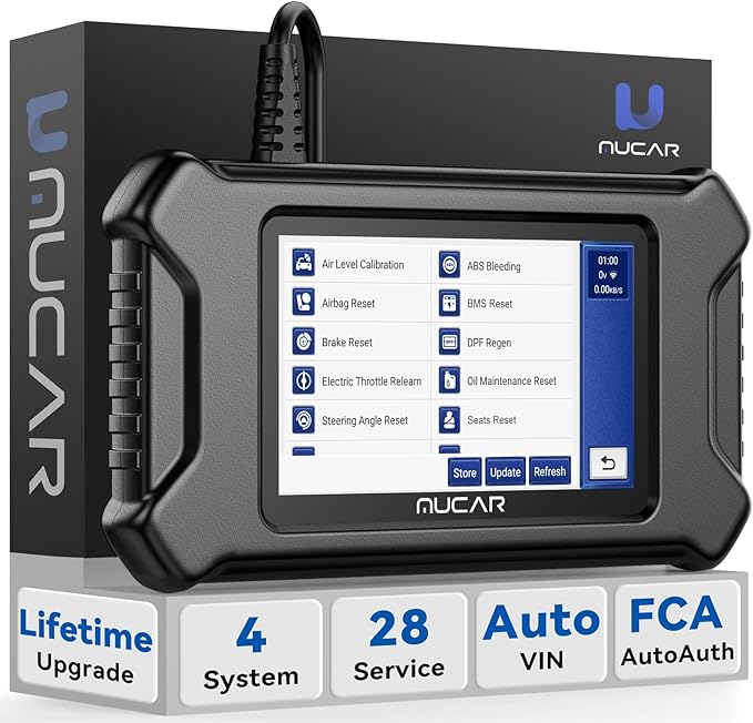 MUCAR CS90 OBD2 Scanner Diagnostic Tool with 28+ Reset Services, Oil/EPB/SAS/BMS/Injector, ABS Bleeding, Throttle Relearn, ABS