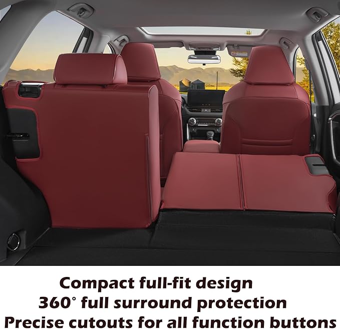 HKZ Custom Fit RAV4 Hybrid Car Seat Covers Set for 2019 2020 2021 2022 2023 2024 2025 Toyota RAV4 Hybrid Model Only LE,XLE,Li