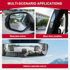 LivTee Long Blind Spot Mirror, Strip HD Glass Frameless Convex Rear View Mirrors Exterior Accessories with Wide Angle Adjustable Stick for Car SUV and Trucks, Pack of 2