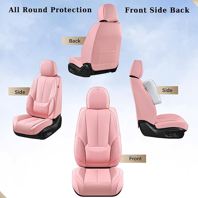 Coverado Seat Covers, Car Seat Covers Front Seats, Car Seat Cover, Car Seat Protector Waterproof, Car Seat Cushion Nappa Leat