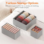 Lifewit Drawer Organizer Clothes for Closet 32 Pack, 3 Sizes Underwear Wardrobe Drawer Dividers, Fabric Foldable Dresser Stor