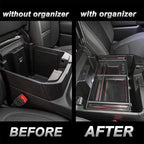 JKCOVER Center Console Organizer Tray Compatible with 2019-2025 Chevy Silverado 1500/GMC Sierra 1500 and 2020-2025 Silverado/Sierra 2500/3500 HD - Full Console w/Bucket Seats ONLY (Red trim)