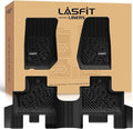 LASFIT Floor Mats for Jeep Wrangler JK 2014-2018 Unlimited 4-Door (NOT for JL or 2-Door) All Weather TPE Custom Fit Car Mats Floor Liners 1st & 2nd Row, Black