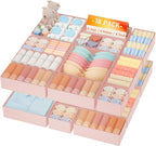 DIMJ Drawer Organizer Clothes Storage- 18 Pack Baby Dresser Organizer for Nursery, Foldable Closet Drawer Organizer Bins for 