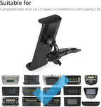 CD Slot Phone & Tablet Mount – Universal Car CD Player Phone Holder, Adjustable Dashboard Stand, 360° Rotation, Compatible with CarPlay Screens