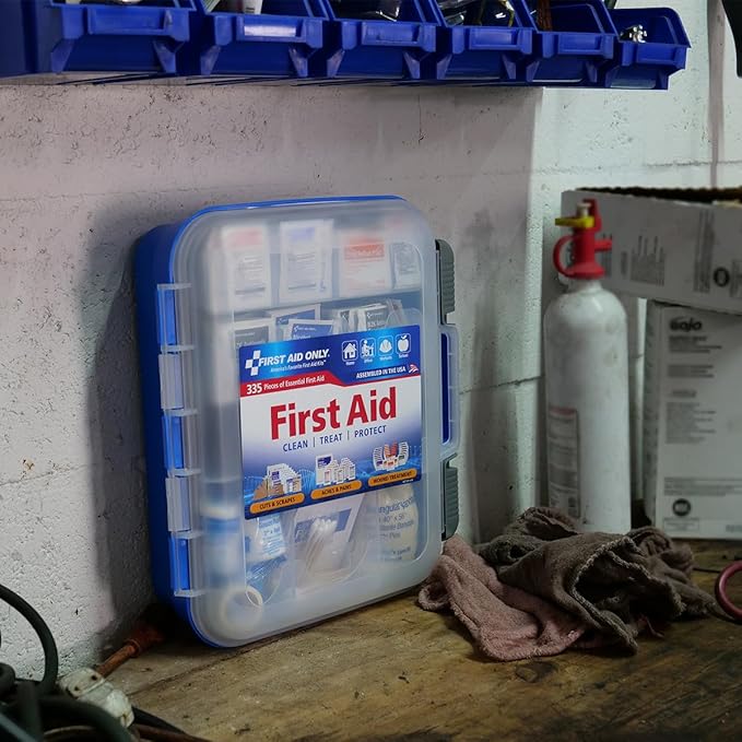 First Aid Only 91247 OSHA-Compliant First Aid Kit, All-Purpose 100-Person Emergency First Aid Kit for Business, Worksite, Hom