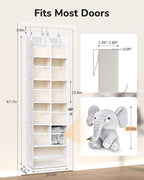 ULG Over the Door Organizer, 6-Tier Hanging Storage with Clear Windows, 19 Pockets for Closet,Bathroom & Nursery Door Organiz