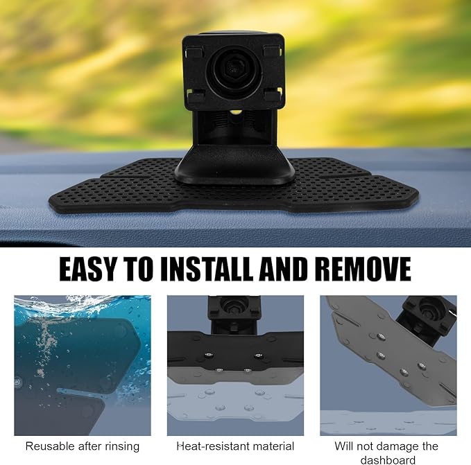 Mount for Carplay Portable, Easy Installation Adhesive Stand Holder Compatible with Carplay Screen for Car Dashboard