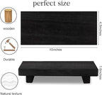 zoocatia Small Wood Tray Pedestal Stand Farmhouse Bathroom Decor Decorative Wooden Riser Kitchen Soap Dish Holder for Vanity,