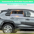 Car Window Shades for 2019-2024 RAV4 Accessories - Rear Side Window Shade for Baby, Breathable Mesh Car Privacy Window Covers, UV Protection and Heat Insulation for Road Trips, Napping, Camping