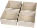 DIOMMELL 4 Pack Foldable Cloth Storage Box Closet Dresser Drawer Organizer Fabric Baskets Bins Containers Divider for Clothes