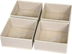 DIOMMELL 4 Pack Foldable Cloth Storage Box Closet Dresser Drawer Organizer Fabric Baskets Bins Containers Divider for Clothes