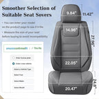 Coverado Car Seat Covers Full Set, Seat Covers for Cars, Car Seat Cover, Car Seat Protector Waterproof, Leather Car Seat Cush