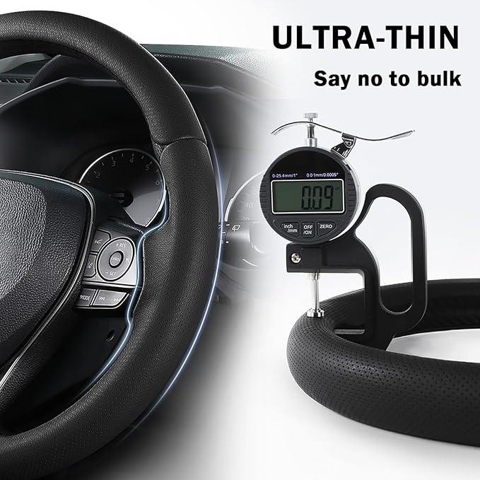 Fit for Toyota Steering Wheel Cover, Car Steering Wheel Cover for Toyota Corolla(2020-2026) Rav4(2019-2025) Camry(2018-2024) Venza(2021-2024) Avalon(2019-2022) Accessories (Perforated Black)